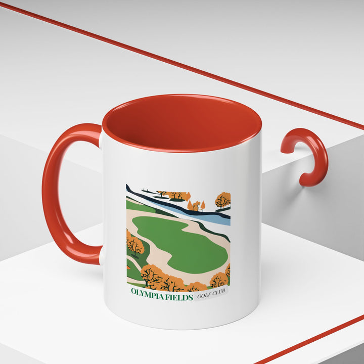 Enjoy a piece of Olympia Fields Country Golf Club with this beautifully designed ceramic mug. Featuring vibrant artwork inspired by the club’s stunning landscapes, it is microwave and dishwasher safe, making it both practical and artistic.