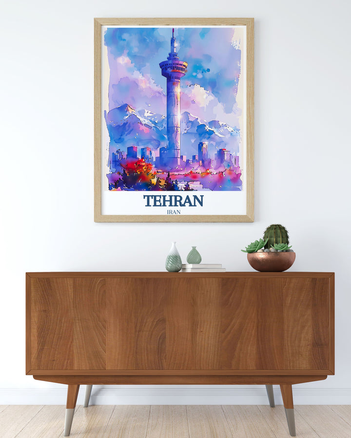 Elegant Tehran Poster and Alborz Mountain artwork perfect for those who appreciate fine art and cultural heritage a great addition to any home