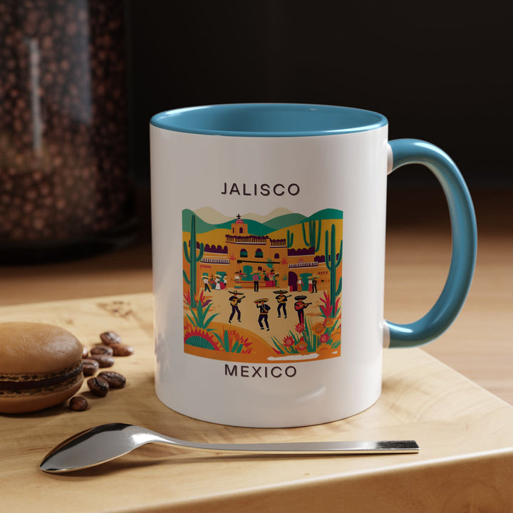 This Jalisco Mexico mug highlights the region’s scenic beauty and cultural charm through vibrant designs. Crafted from durable ceramic and dishwasher-safe, it is ideal for coffee or tea lovers and makes a meaningful gift for fans of Jalisco’s traditions.