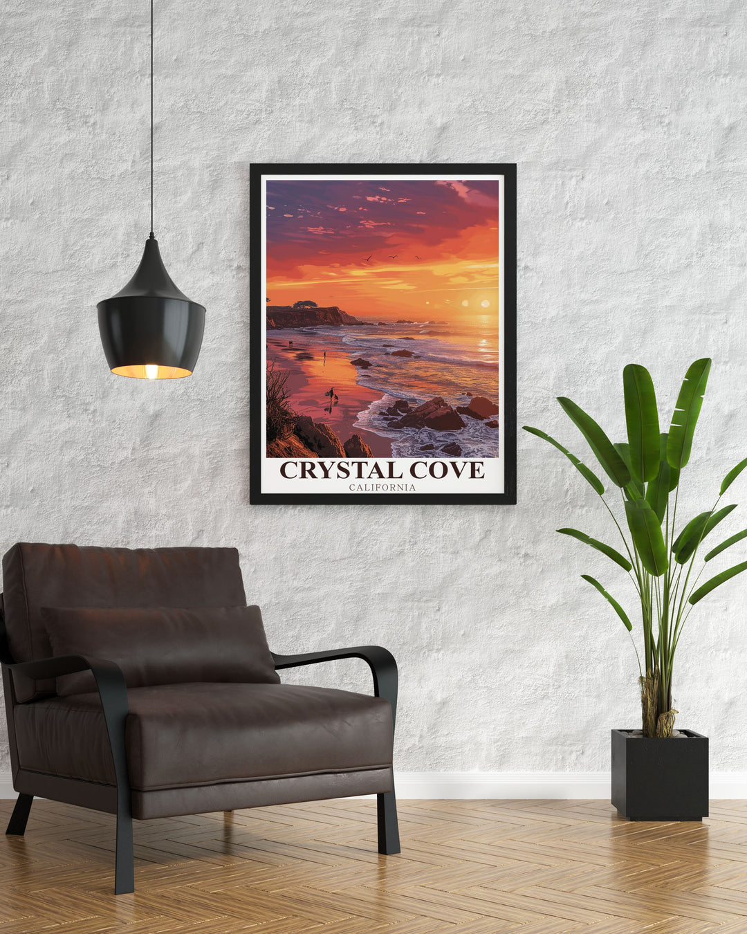 Looking for a unique gift? Crystal Cove Beach posters are a thoughtful and beautiful present for friends and family capturing the serene charm of the California coast and offering a timeless piece of art for any home.