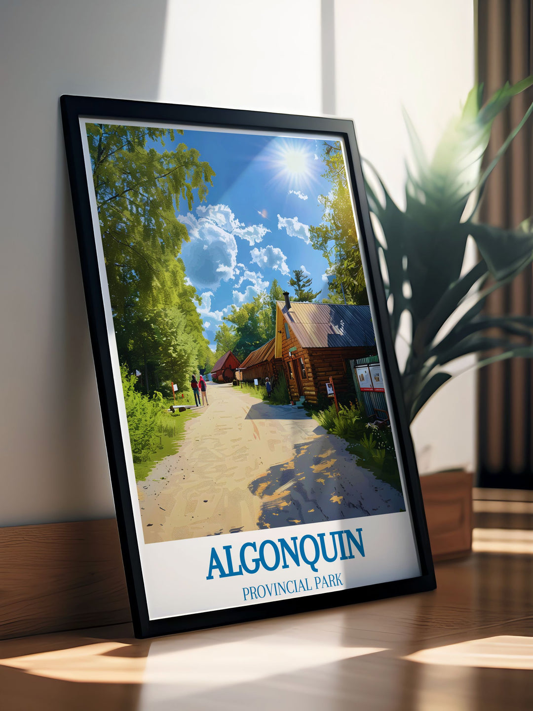The Algonquin Logging Museum canvas art print beautifully depicts the museums historical significance within the pristine landscapes of Algonquin Provincial Park, making it a perfect gift for lovers of Canadian nature and history.
