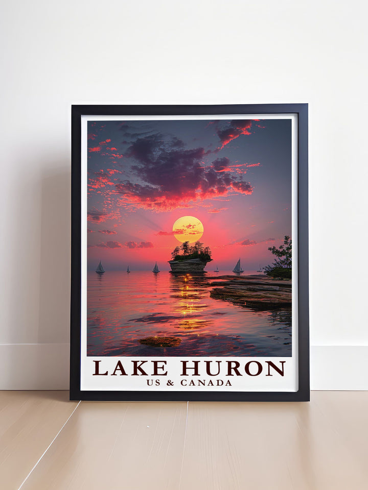 Enhance your living space with the stunning Lake Huron modern prints. These artworks provide a blend of natural beauty and modern decor perfect for creating an elegant and tranquil atmosphere in any room of your home