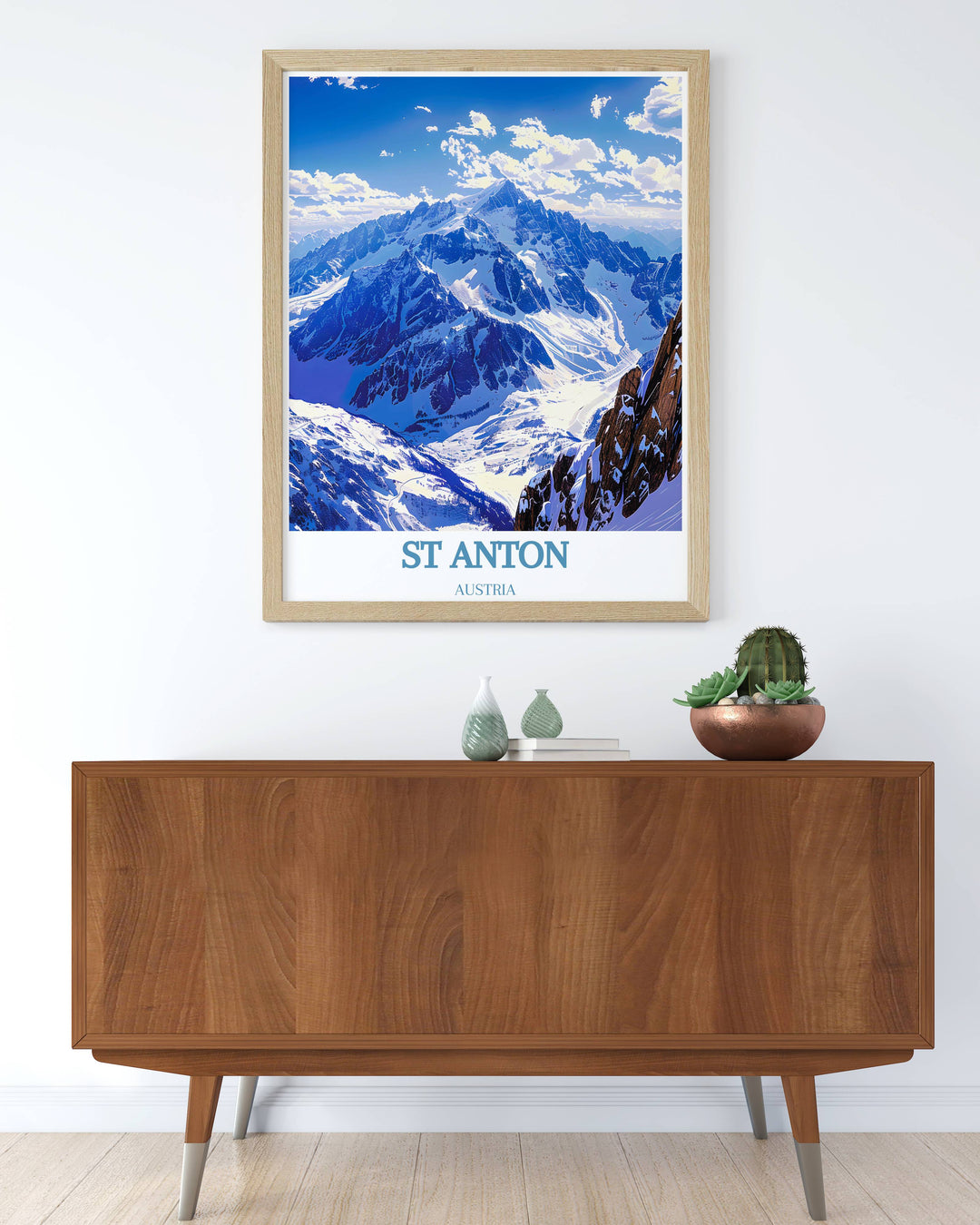 Celebrate your love for skiing with a Valluga Mountain Stunning Living Room Decor and a St Anton Poster Print. These prints are designed to inspire and uplift bringing the grandeur of the Austrian Alps into your living space.