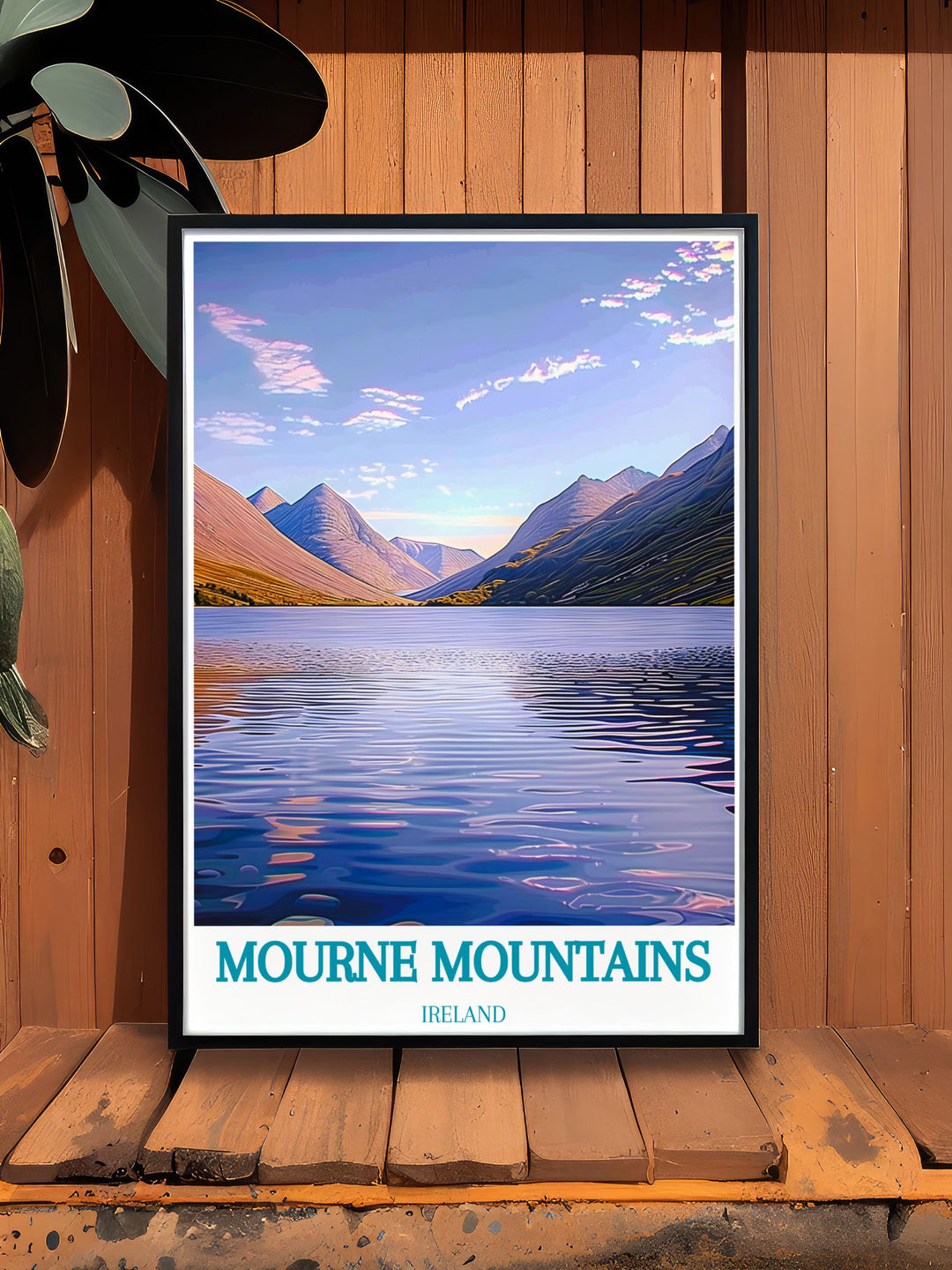 Featuring the iconic peaks and lush valleys of the Mourne Mountains, this poster showcases the regions inviting landscapes, perfect for those who cherish natural and scenic destinations.