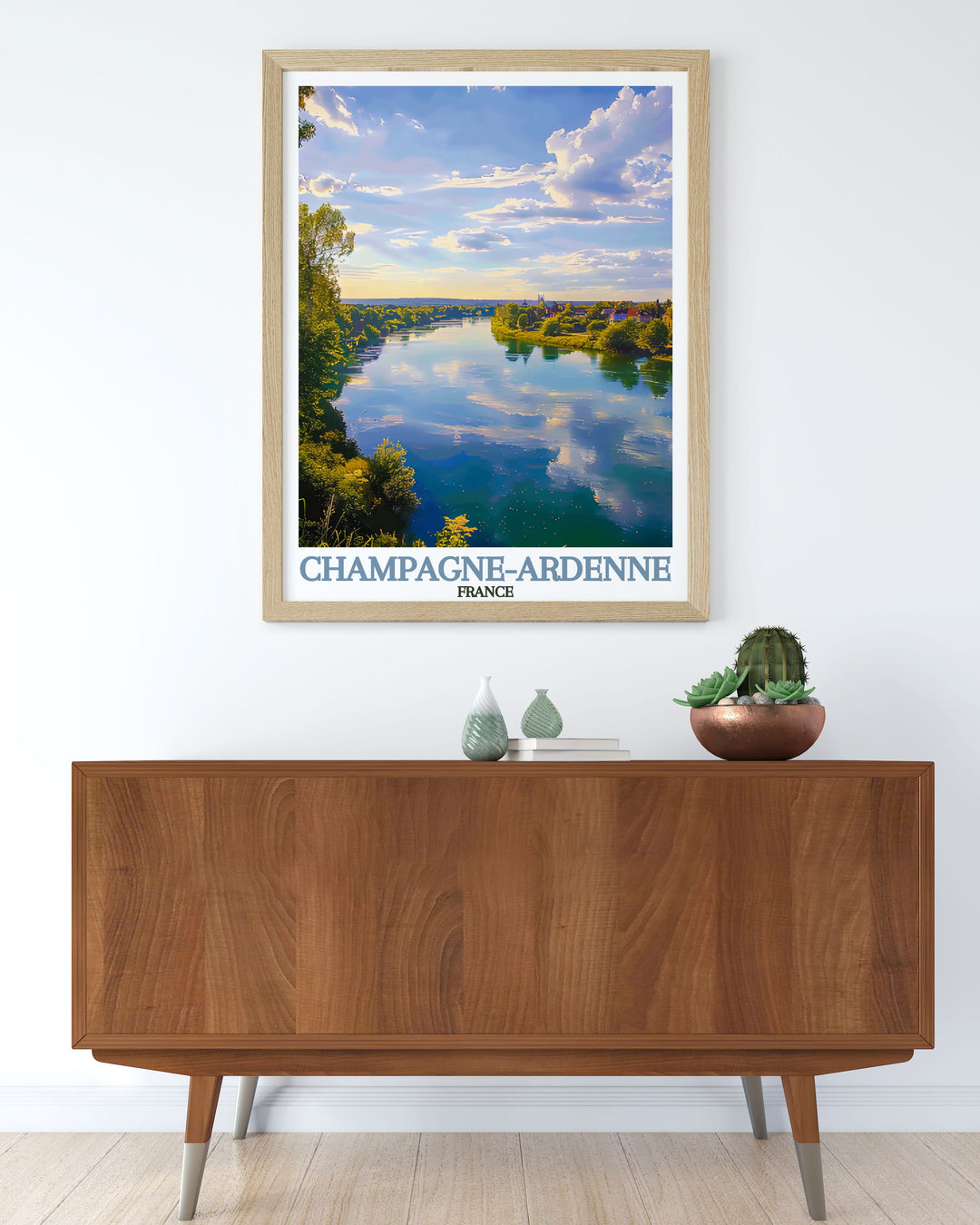 France travel print featuring the picturesque Marne River and its charming surroundings. This modern art piece is ideal for adding a touch of French elegance to your home, making it a great gift for any occasion.