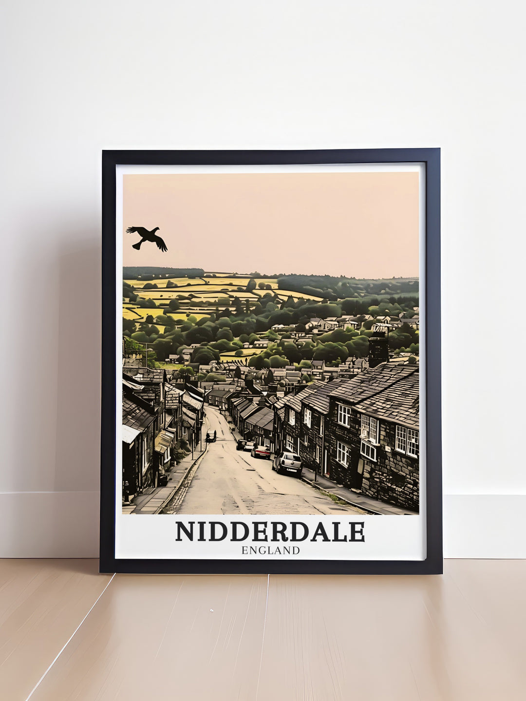 Brimham Rocks poster showcases the dramatic landscapes of this iconic National Trust site in Nidderdale AONB. This framed print is a must have for fans of UK countryside art, highlighting the rugged beauty of the Yorkshire Dales.