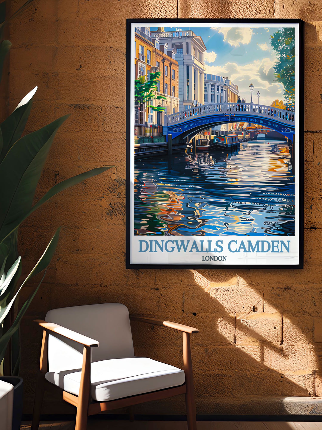 Dingwalls Camden, a legendary music venue, is depicted in this poster, celebrating its storied past and vibrant energy, perfect for music lovers and cultural enthusiasts.