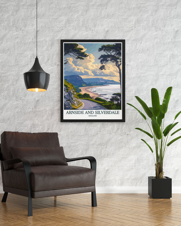 AONB travel prints showcasing the natural beauty of Silverdale and Arnside with Morecambe Bay perfect for adding a touch of nature to your home decor and enjoying stunning artwork