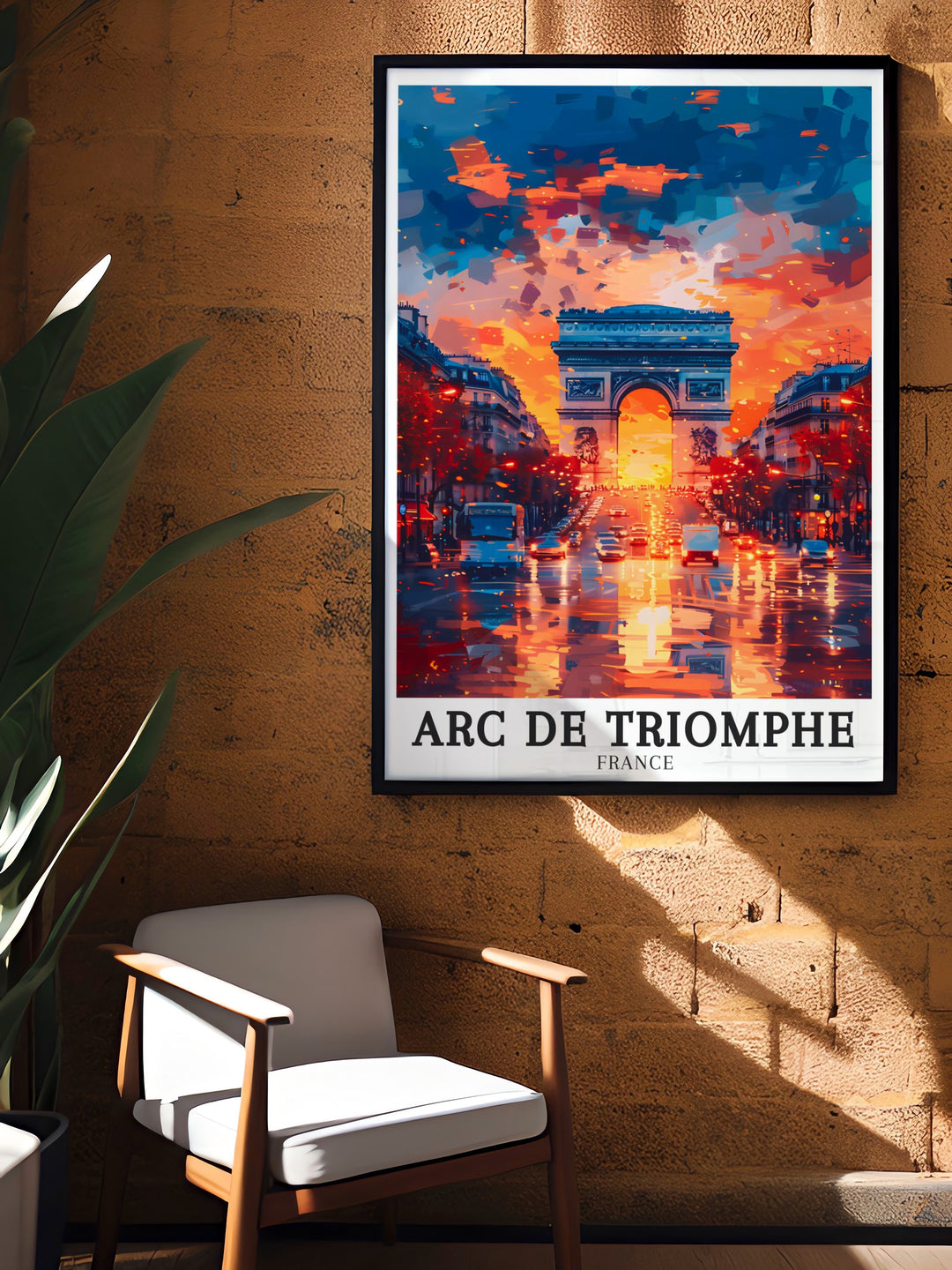 Add a piece of Paris to your walls with this elegant Arc de Triomphe Print showcasing Champs Elysees Place de lEtoile perfect for creating a sophisticated yet warm atmosphere in your living room or as a thoughtful Paris Travel Gift for friends and family