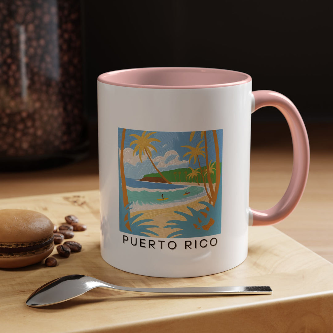 Featuring artwork inspired by Puerto Rico's beautiful landscapes, this mug is perfect for coffee lovers. Durable and easy to care for, this mug captures the essence of Puerto Rico, making it a great gift or personal keepsake.