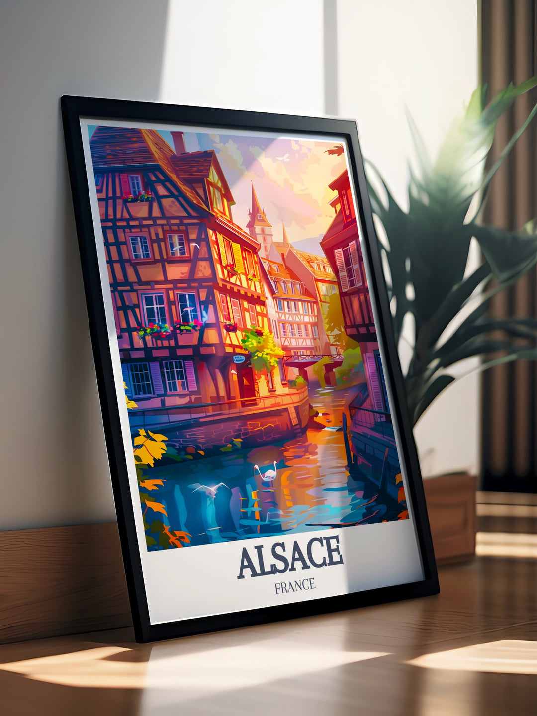 Alsace Travel Decor featuring Petite France and Petite France quarter offers a stunning view of one of France's most beloved regions. A great wall art choice for your living space or as a meaningful travel gift for friends and family.