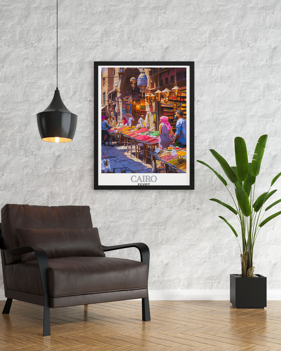 Enhance your home with this minimal travel art featuring the iconic Khan El Khalili Bazaar in Cairo a perfect piece for those who appreciate unique and captivating cityscape photography