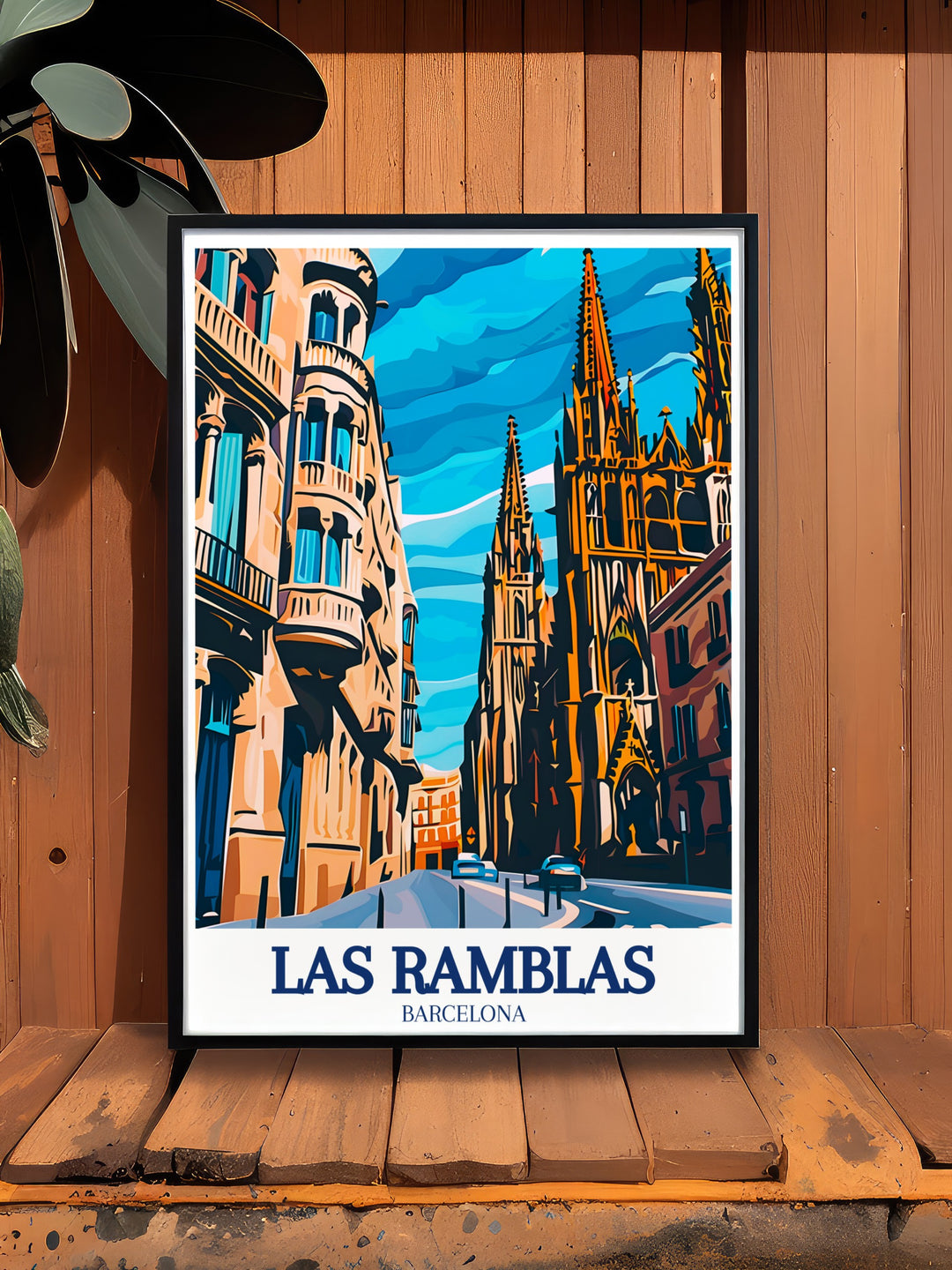 A detailed canvas art of Barcelona Cathedral, showcasing its magnificent Gothic architecture. This piece offers a timeless view of the Cathedrals towering spires and intricate details, making it a perfect addition to any room and a wonderful reminder of Spains rich cultural heritage.