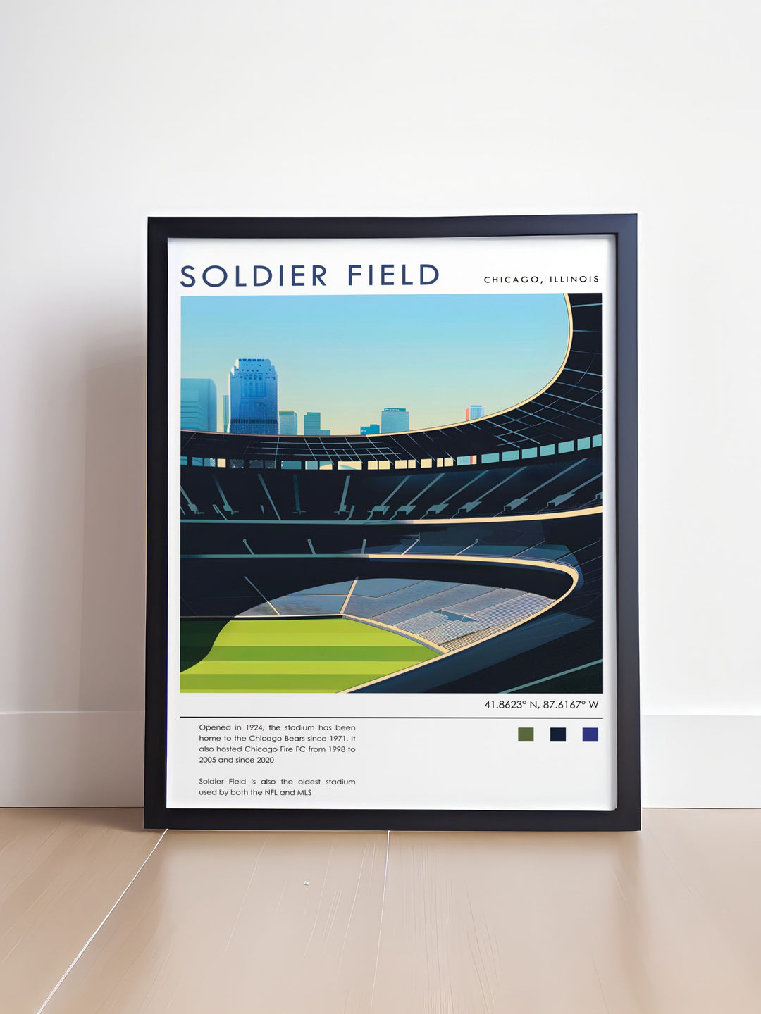 Soldier Field modern decor and San Sebastian decor prints capturing the beauty and charm of the city making them perfect gifts for friends and family