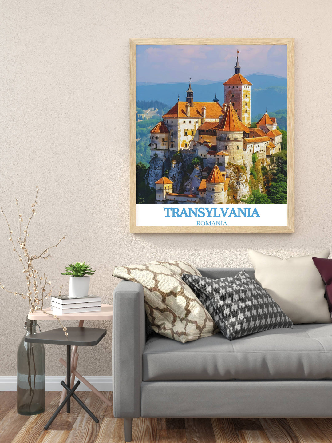 Bran Castle travel posters offering a glimpse into the castles fascinating history and its association with the Dracula legend, with striking visuals and high quality prints that transport you to the heart of Transylvania.