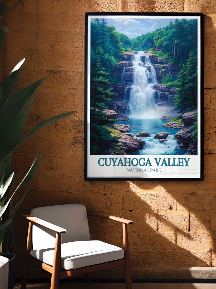 Exquisite gallery wall art of Cuyahoga Valley National Park, showcasing the parks diverse flora and fauna, perfect for nature lovers and those who appreciate scenic beauty.
