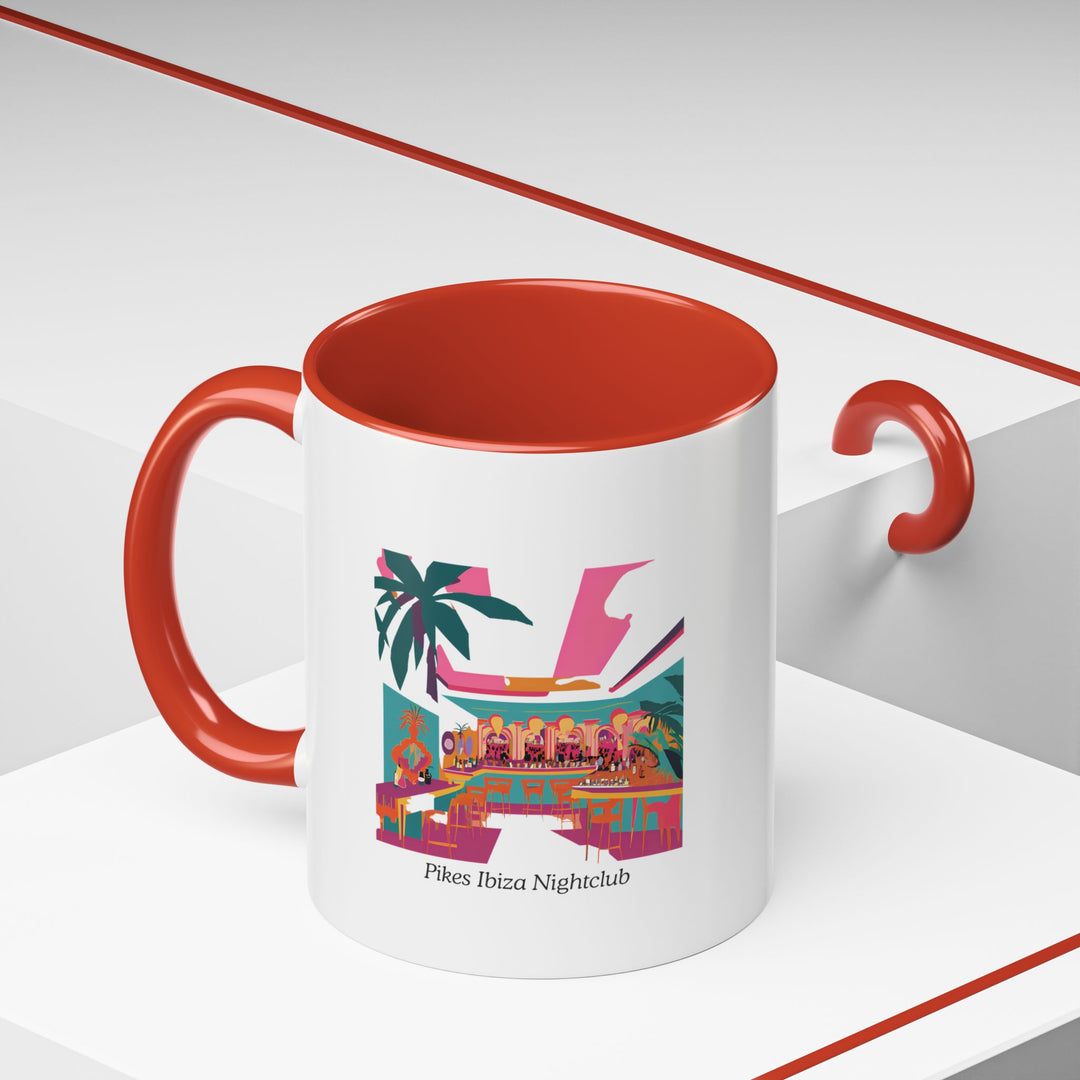 A beautifully detailed Pikes Ibiza Night Club Mug showcasing vibrant designs that reflect Ibiza’s iconic nightlife scene. Dishwasher safe and durable, it is ideal for everyday use or gifting to night club enthusiasts.