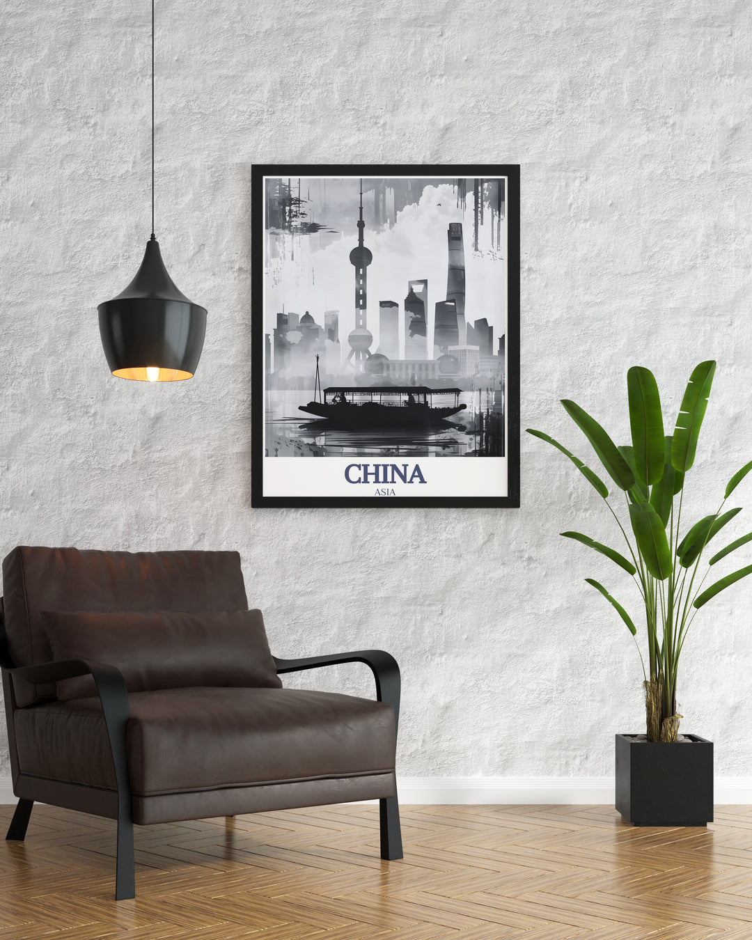 The Shanghai Tower and Oriental Pearl Tower are beautifully depicted in this framed art print, making it a standout piece for your home or office. This travel print reflects the heart of Shanghai, blending contemporary style with iconic architecture. Whether its a gift for a friend or a centerpiece for your decor, this artwork will inspire anyone who admires Chinas urban landscape.