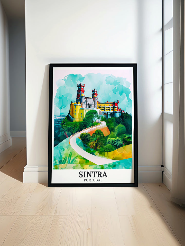 Portugal Wall Art featuring the stunning Pena National Palace Sao Pedro de Penaferrim capturing vibrant colors and intricate details perfect for home decor