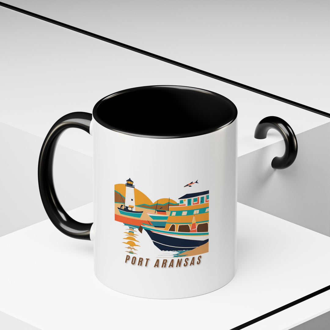 Celebrate your love for Port Aransas Texas with this artistic ceramic mug. Featuring vibrant and detailed artwork, it is microwave and dishwasher safe, making it ideal for daily use or as a meaningful gift for coastal enthusiasts and collectors.