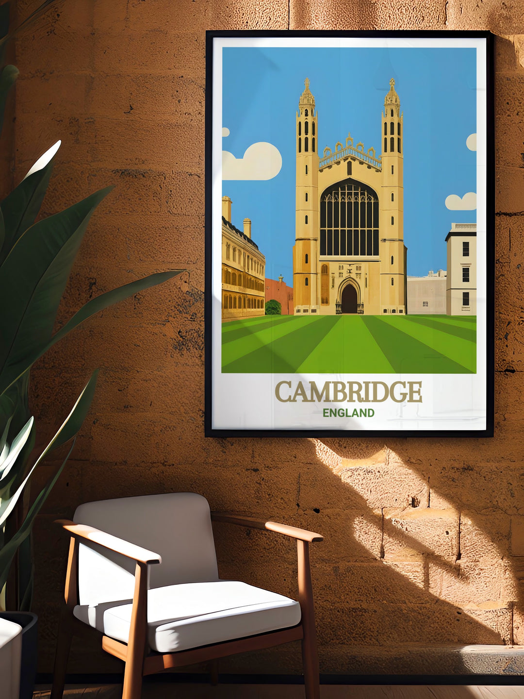 Cambridge architecture print featuring the Bridge of Sighs and Kings College Chapel a perfect addition to any Cambridge Uni art collection or bucket list prints