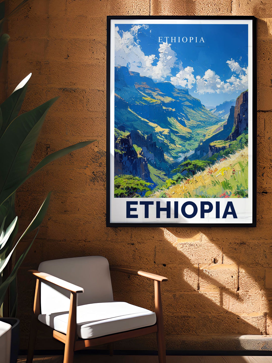 Stunning Ethiopia Photo of the Simien Mountains perfect for lovers of nature and adventure bringing the rugged peaks and lush valleys of this Ethiopian wonder into your home