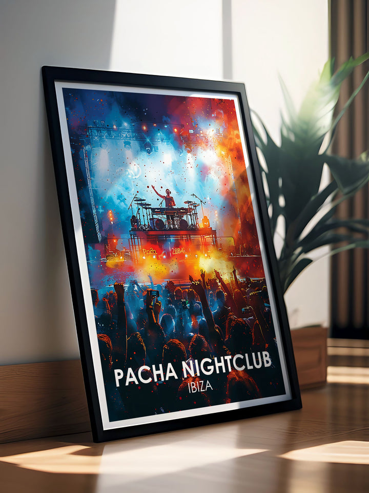 Stunning Ibiza nightclub posters including Pacha Ibiza that bring the legendary spirit of the islands nightlife into your space ideal for dance music fans