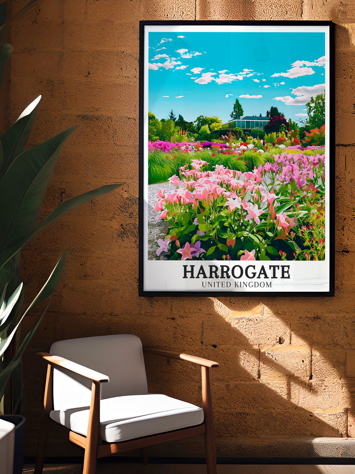 Bring the beauty of Harrogate and Harlow Carr Gardens Beckwithshaw into your space with this Yorkshire Travel Print. Ideal for lovers of Yorkshire Decor and Harrogate inspired art. A thoughtful gift or addition to your home’s art collection.