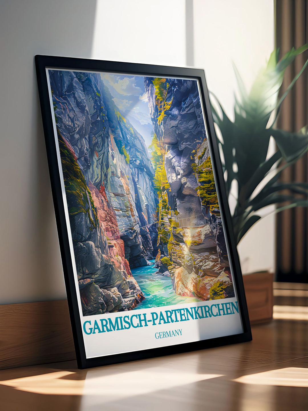 Custom wall print reflecting the cultural richness and natural beauty of Garmisch Partenkirchen, celebrating its historic charm, vibrant atmosphere, and picturesque landscapes, perfect for adding Bavarian charm to any decor.
