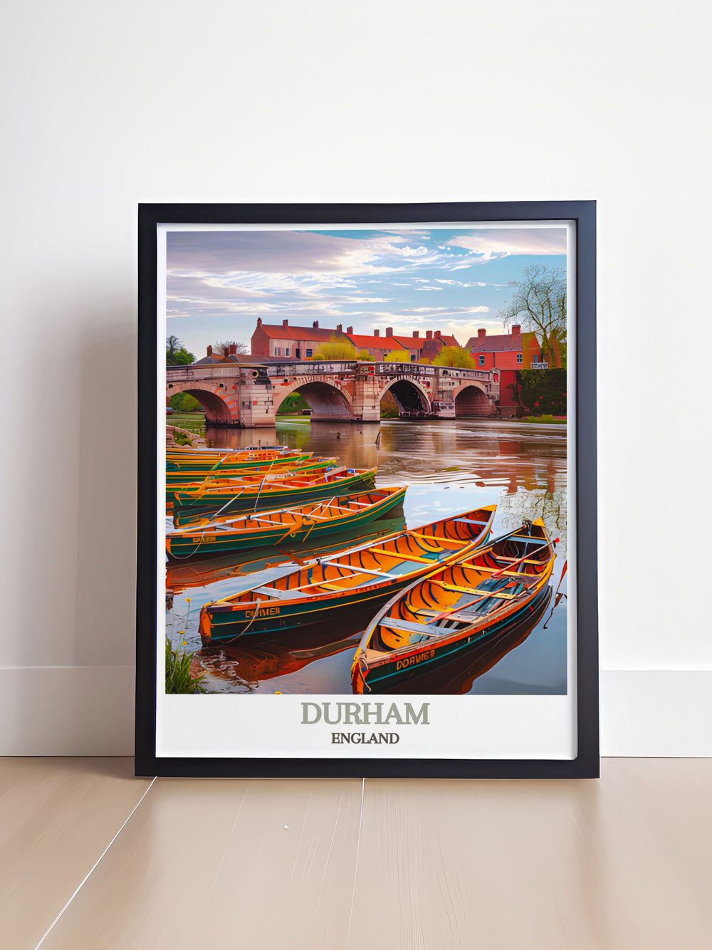 Featuring the River Wear, this art print highlights the peaceful flow and natural beauty of one of Durhams most iconic landmarks, making it ideal for nature enthusiasts and art lovers alike.
