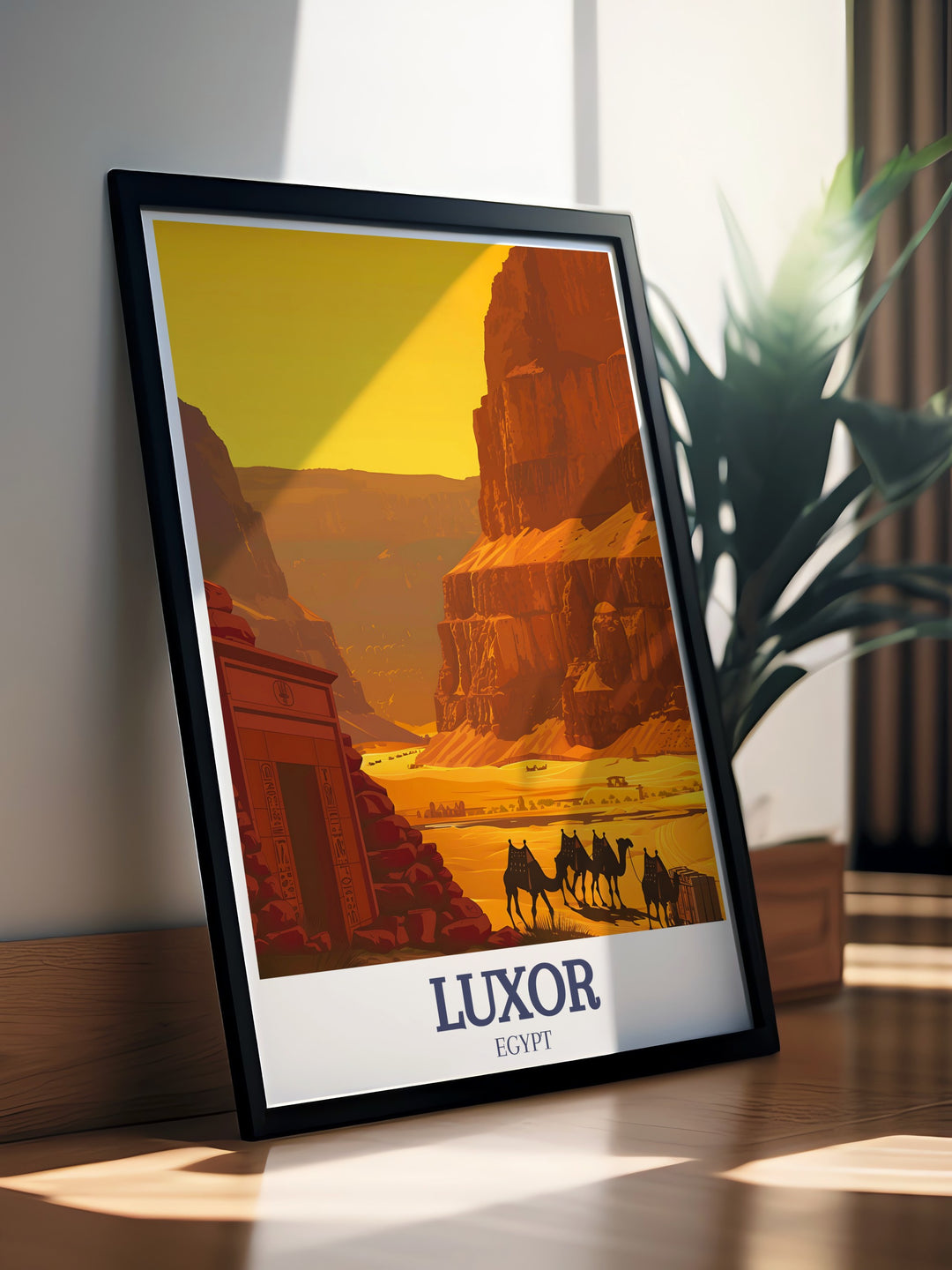 Luxor travel print showcasing the Valley of the Kings and Nile Delta a stunning piece of modern decor that brings the majesty of ancient Egypt into your home