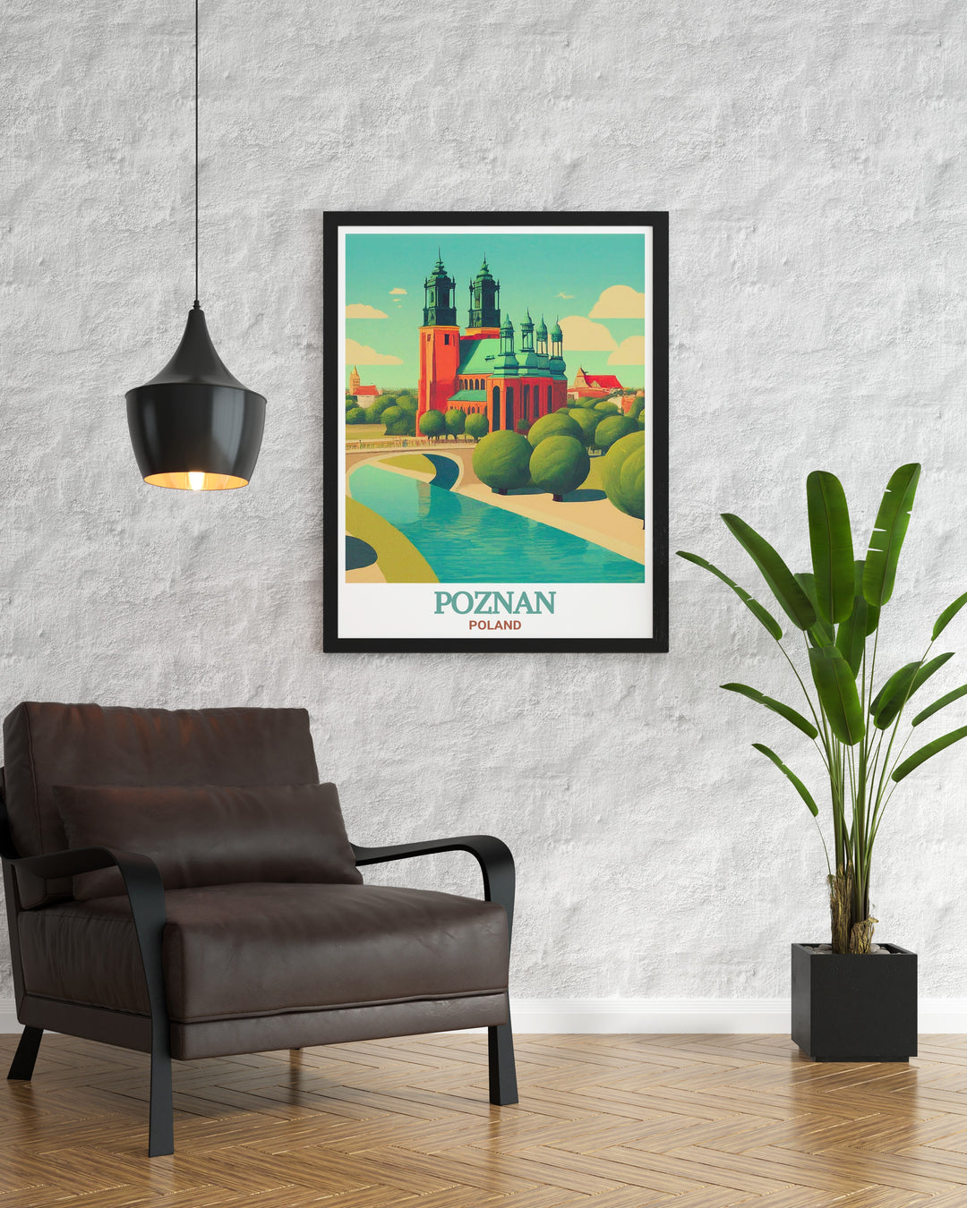 Experience the beauty of Poznan through Cathedral Island stunning wall art that highlights the charm of this historic city making it the ideal travel decor or gift for art lovers and those passionate about Polish culture.