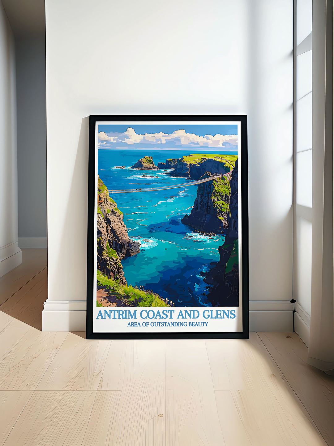 Fine art print of Antrim Coast and Glens AONB showcasing the stunning natural landscapes of Northern Ireland, perfect for home or office decor.