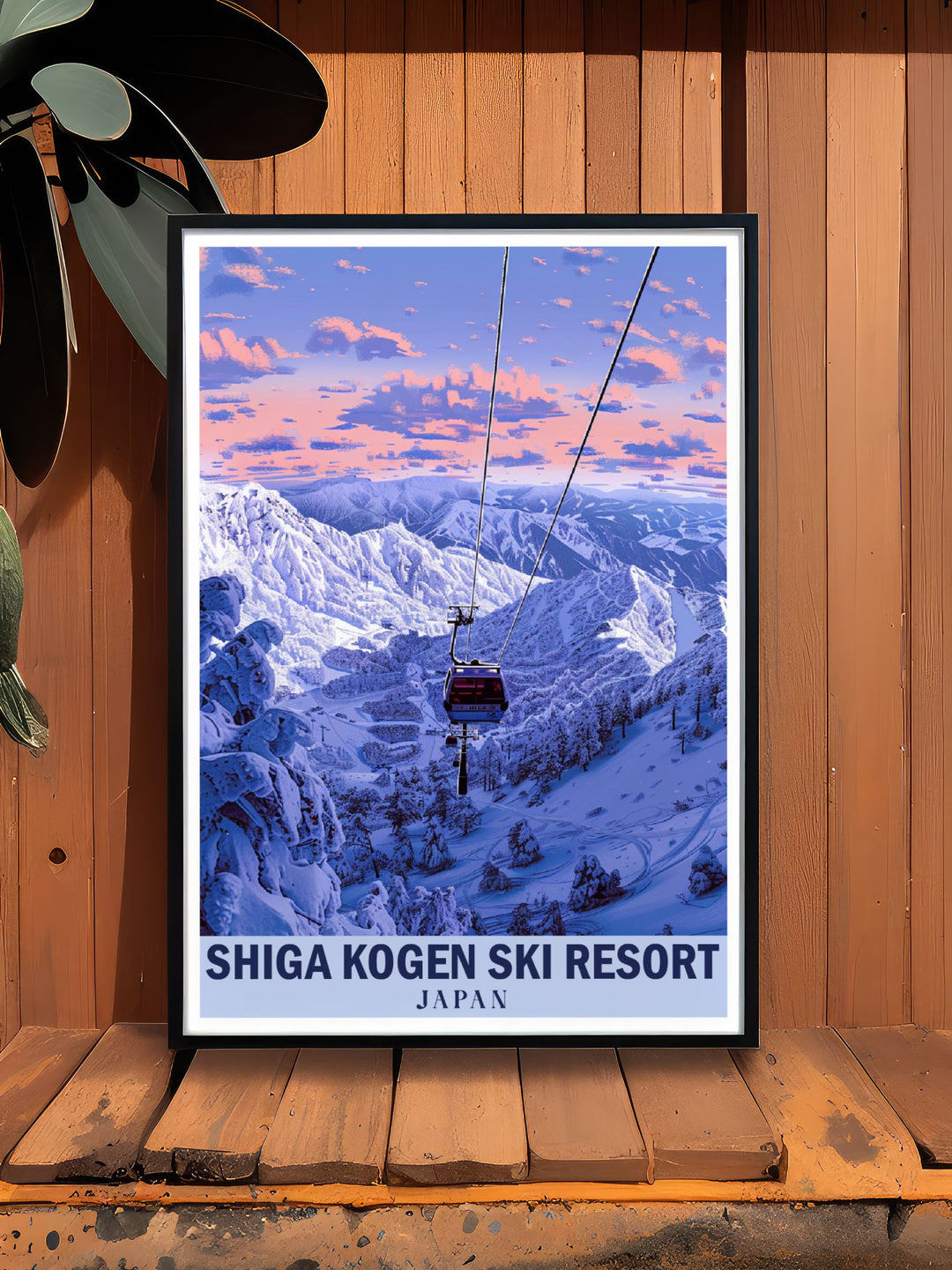 Featuring the majestic Japanese Alps, this poster showcases the serene vistas and awe inspiring peaks that define Nagano, Japan, inviting viewers to explore the natural beauty of this alpine region.
