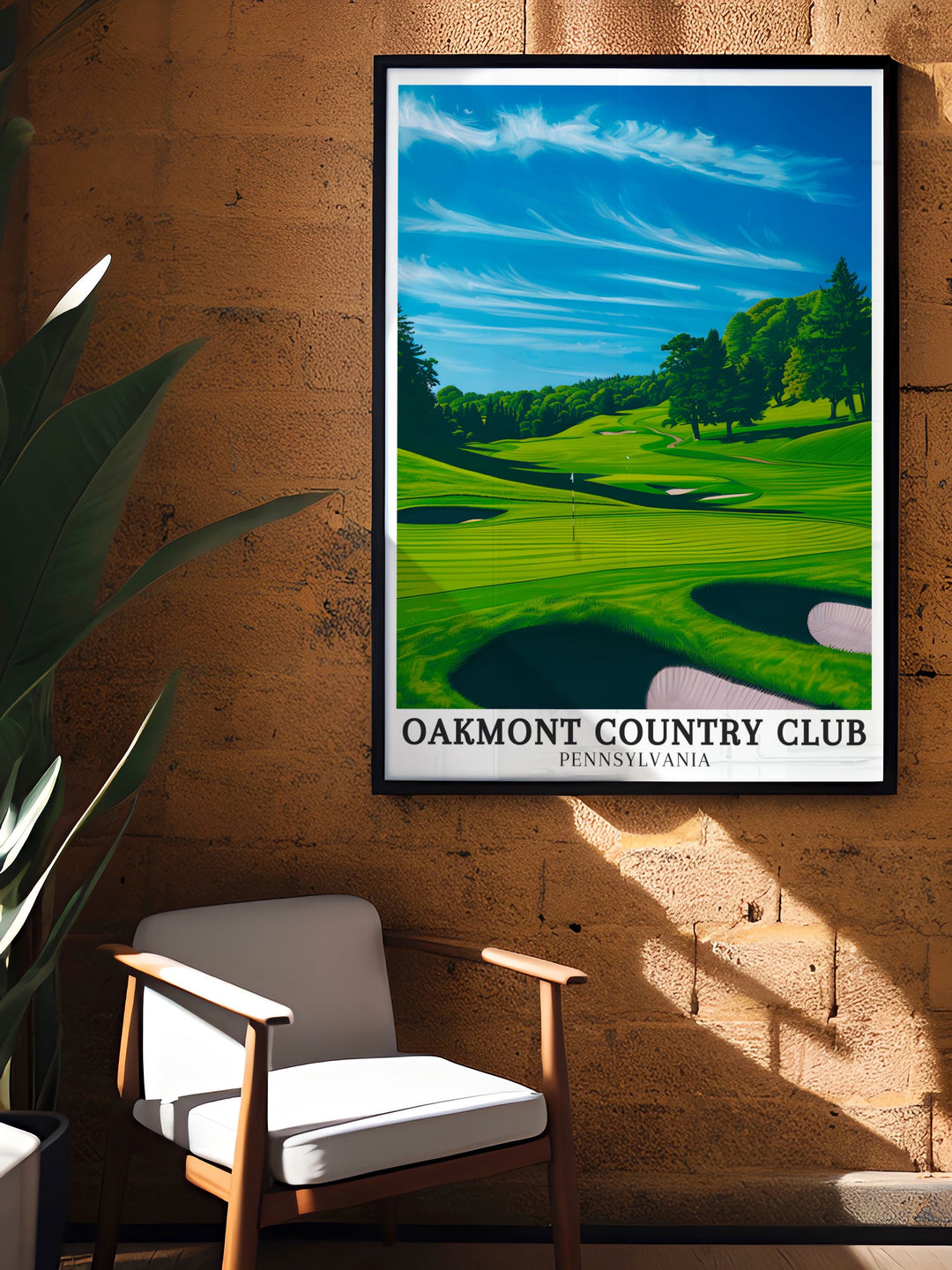 Oakmont Country Club print with the Church Pew Bunker in Plum Pennsylvania is a stunning example of Pennsylvania art that brings the spirit of the course into your home ideal for any golf enthusiast or collector of Pittsburgh posters and wall art