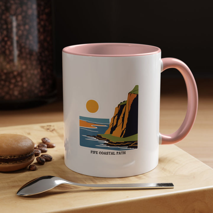 Fife Coastal Path mug with stunning designs inspired by Scotland’s natural beauty. Crafted for durability and convenience, it is an excellent choice for tea or coffee lovers seeking a practical yet beautiful mug.