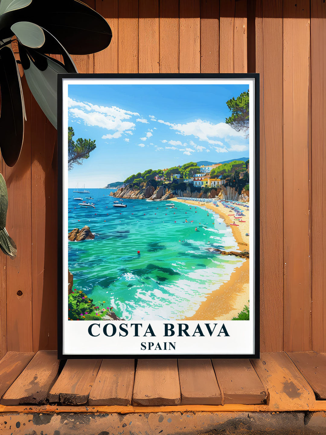 Celebrate the beauty of Spains coastline with this Costa Brava travel print. Featuring the iconic Costa Brava Beach, this artwork is perfect for any Spain wall décor and makes a thoughtful travel gift for friends or family.