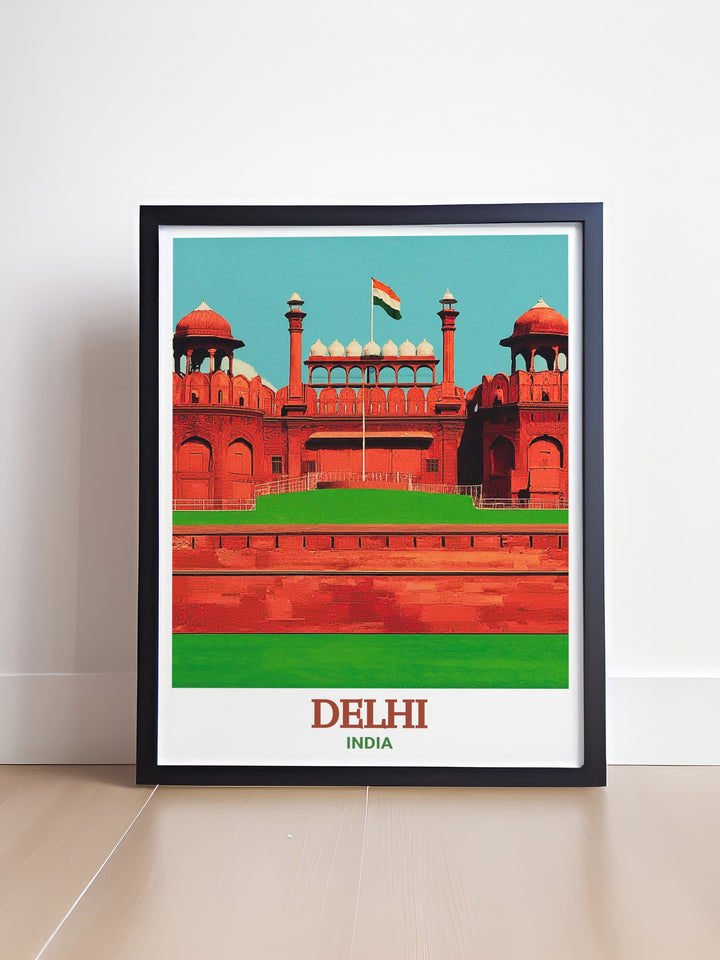 Stunning Red Fort artwork from Delhi perfect for home decor and special gifts capturing the historical significance of India