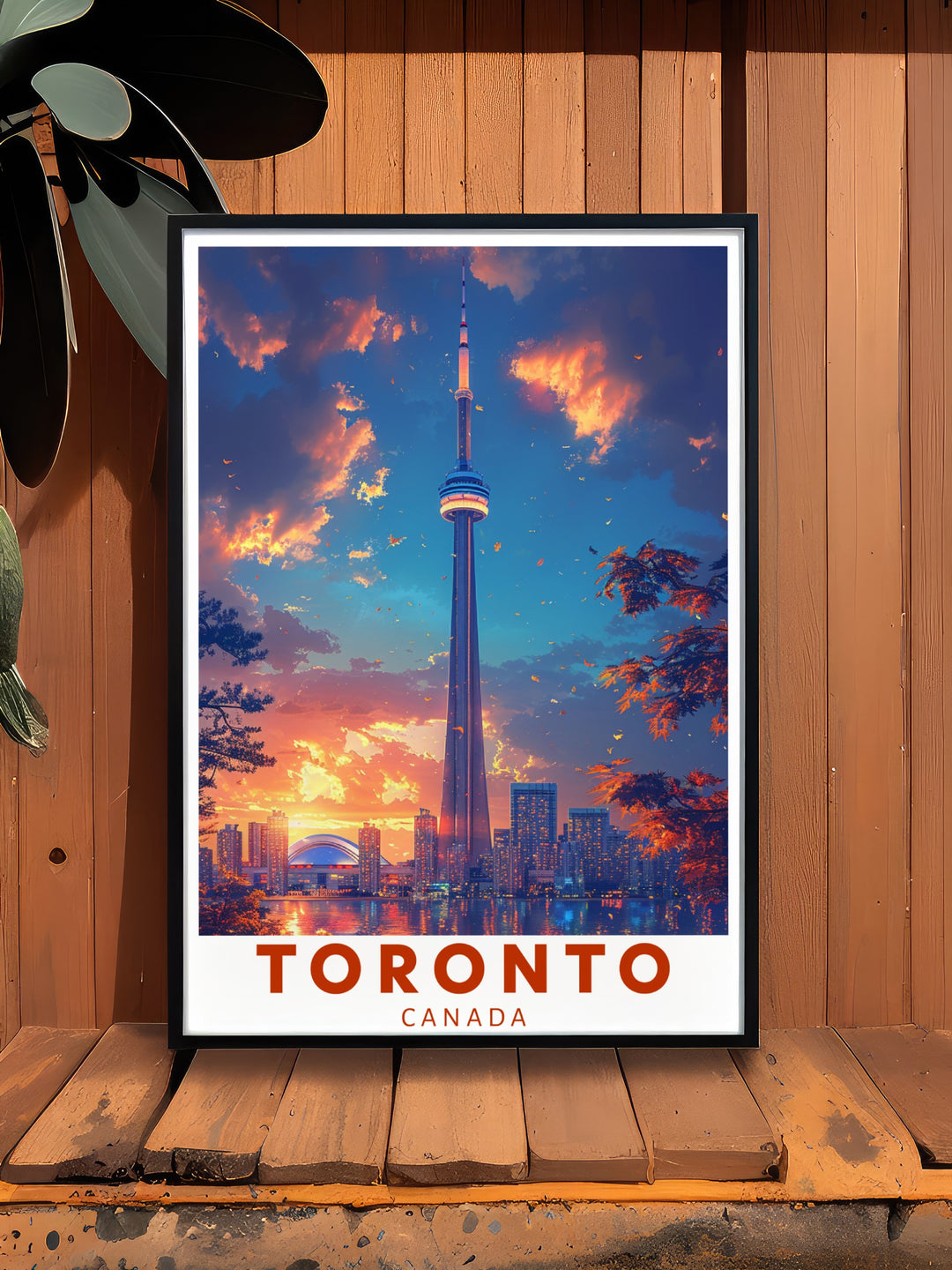 Captivating CN Tower wall art offering a sleek and contemporary aesthetic perfect for Toronto decor and elegant home design.