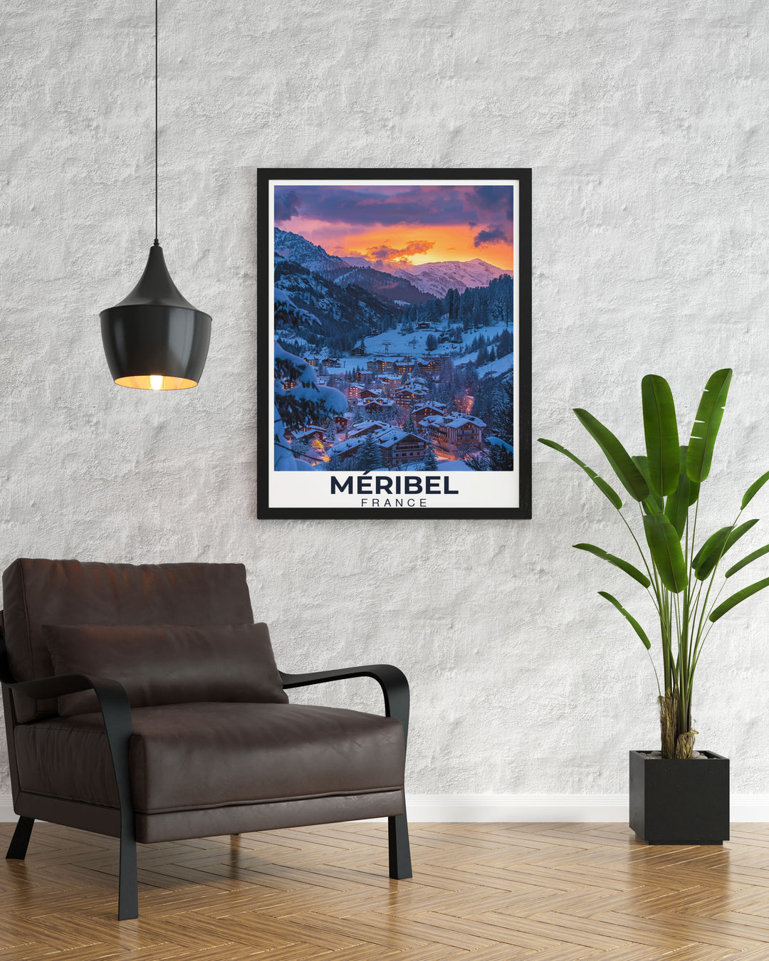 Vintage ski print style meets modern art in our Meribel Village collection featuring the breathtaking beauty of the 3 Valleys and ski resort excitement