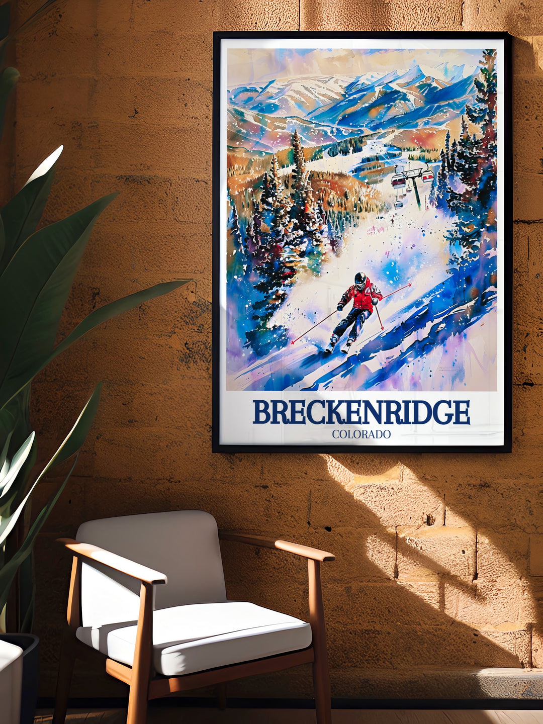 Breckenridge Ski Resort canvas art captures the breathtaking mountain views and thrilling ski trails of Peak 8. This detailed print is ideal for those who love skiing, snowboarding, and the beauty of Colorados rugged terrain.