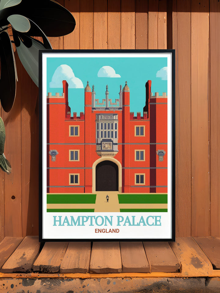 This Hampton Palace canvas art captures the magnificence of Englands royal heritage. The artwork features a detailed depiction of the palace, making it an excellent choice for lovers of UK decor. Perfect for adding a historical touch to your living space, this canvas art showcases Englands architectural beauty.