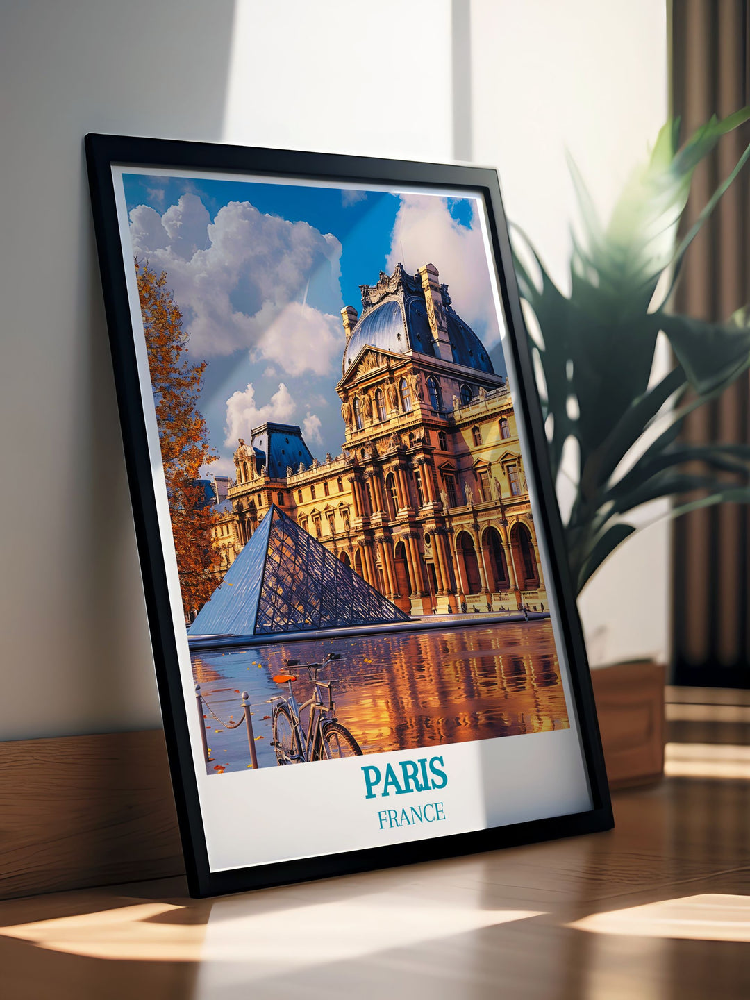 Colorful Wall Art of the Louvre Museum, showcasing the beauty of Paris in a modern and stylish manner. Ideal for adding a sophisticated touch to your home decor or as a special gift.