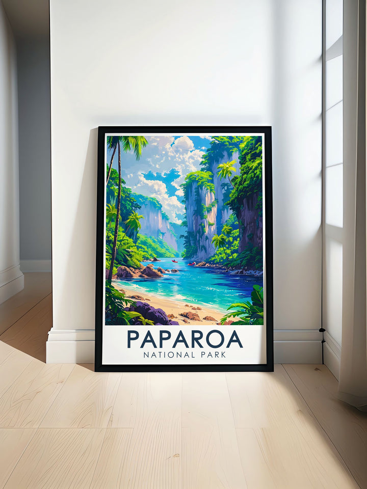 Stunning National Park Poster showcasing the lush landscapes of Pororari River Gorge and the vibrant natural beauty of Abel Tasman Print in New Zealand