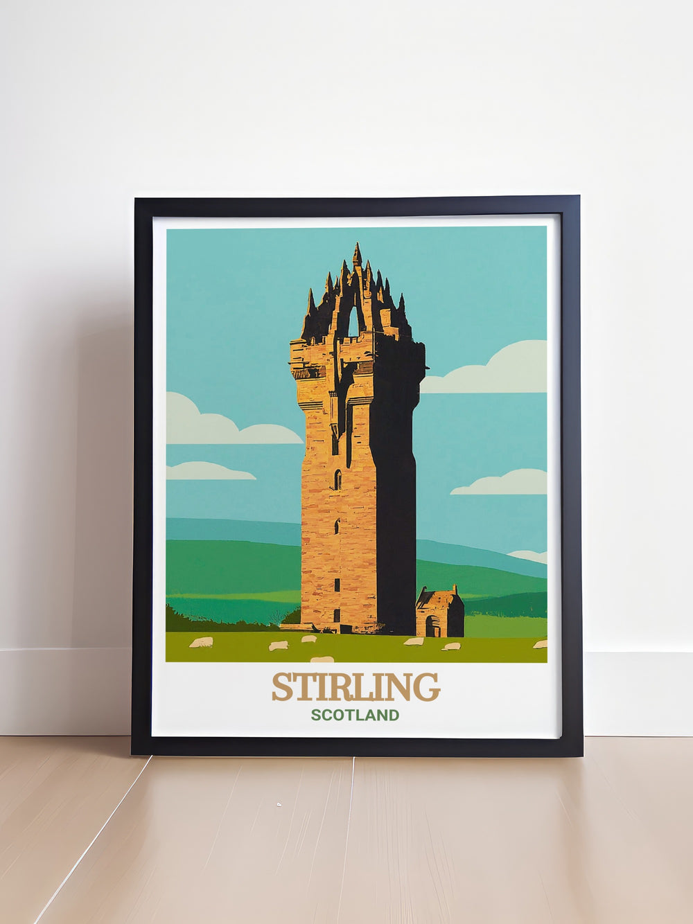 Stirling Castle, a landmark that played a pivotal role in Scotlands history, is showcased in this vintage poster. Perfect for Scottish wall art, this travel print celebrates the castles role in shaping the countrys heritage.