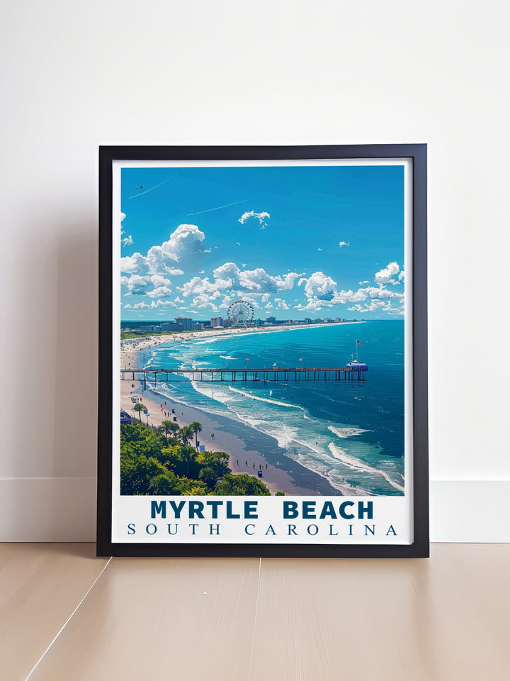 Stylish Myrtle Beach Art Print perfect for anniversaries birthdays and special occasions adding a modern touch to any space