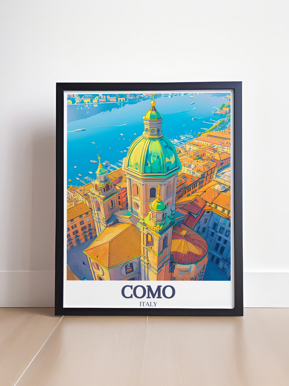 This vintage Royal Scotsman print captures the magic of railway travel through the Scottish Highlands. Paired with Como Cathedral Lake Como artwork it makes a timeless addition to any room with its elegant combination of Scottish and Italian landscapes.