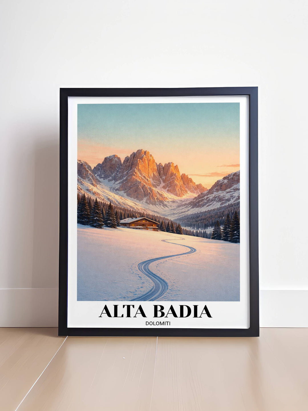 A framed travel poster by MapYourDreams, capturing the transition from a violet sky to deep indigo valley shadows in a modern black frame.
