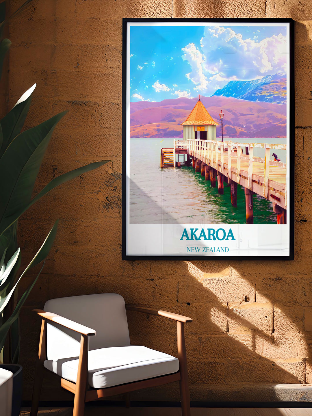 Framed poster of Machu Picchu, offering a historical and cultural touch to any living space.