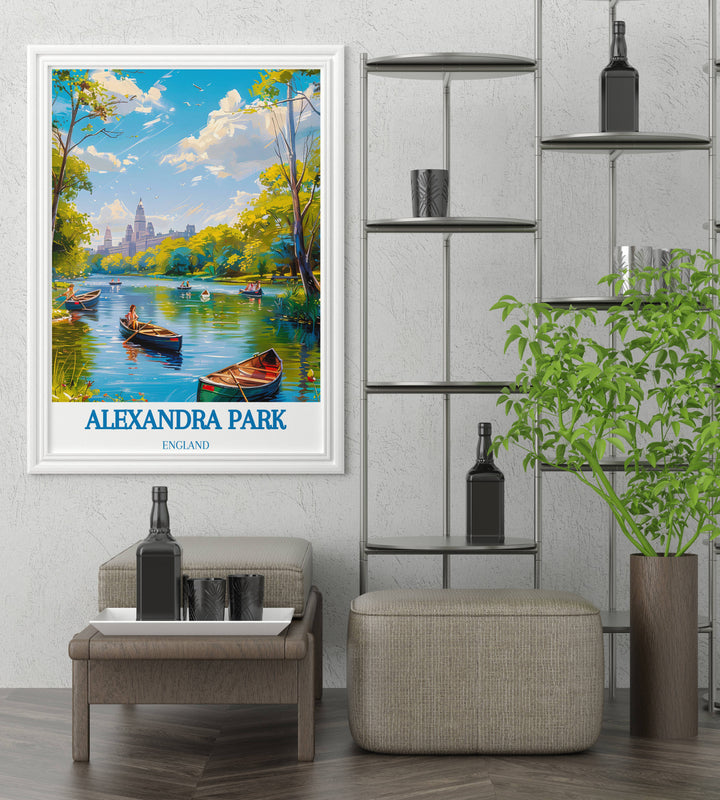 Wood Green poster art showcasing the dynamic urban scene and cultural vibrancy of this London area.